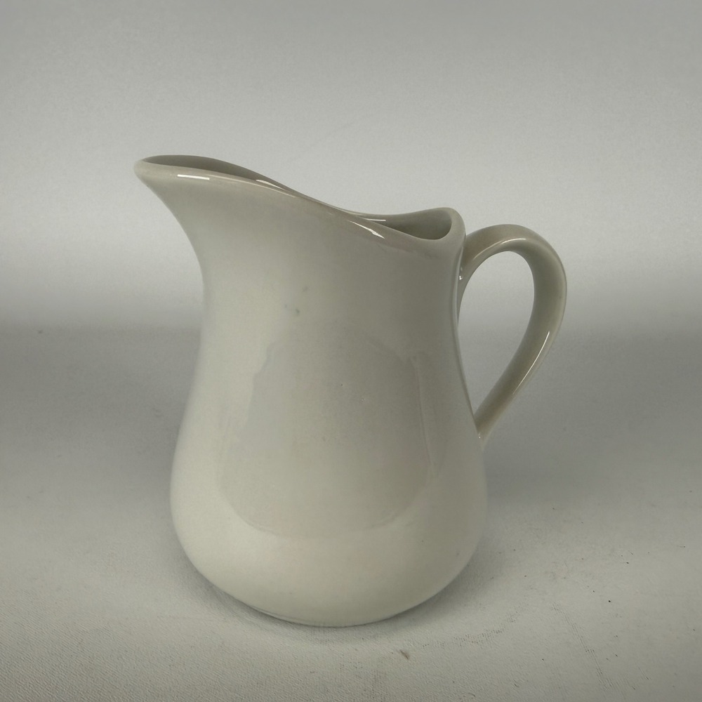 Chauvigny FD France White Porcelain Creamer Pitcher Vintage French Pottery